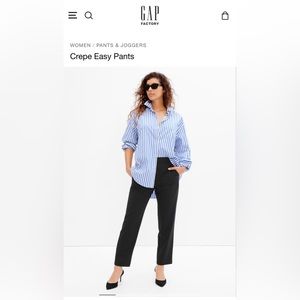 Gap Factory Crepe Easy Pants- sold out Navy blue color